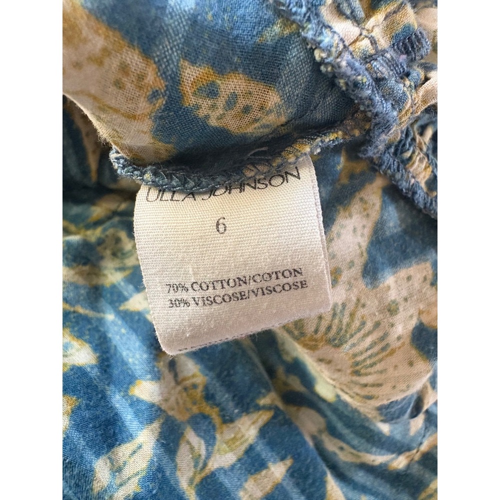 Ulla Johnson Ariah Blue Floral Tiered Maxi Dress Size 6 - Picture 12 of 12